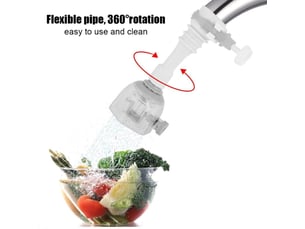 Extension de robinet de cuisine, tête de robinet de cuisine pivotante économiseur d'eau pour robinet d'évier de cuisine, filtre d'extension cm gris