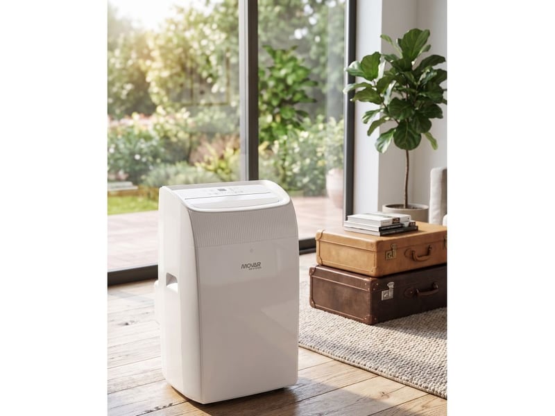  Climatiseur mobile blanc 12000btu classe a movair mov16-12-bc  - Conforama D