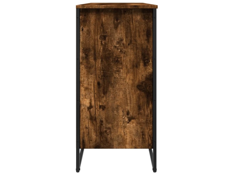  Meuble à chaussure | armoire à chaussures chêne fumé 80x38x78 cm bois d'ingénierie  - Conforama E