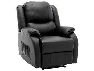 Fauteuil relax manuel <strong>MIVRAY </strong> Simili noir