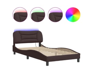 Lit simple 100x200 cm    coloris marron