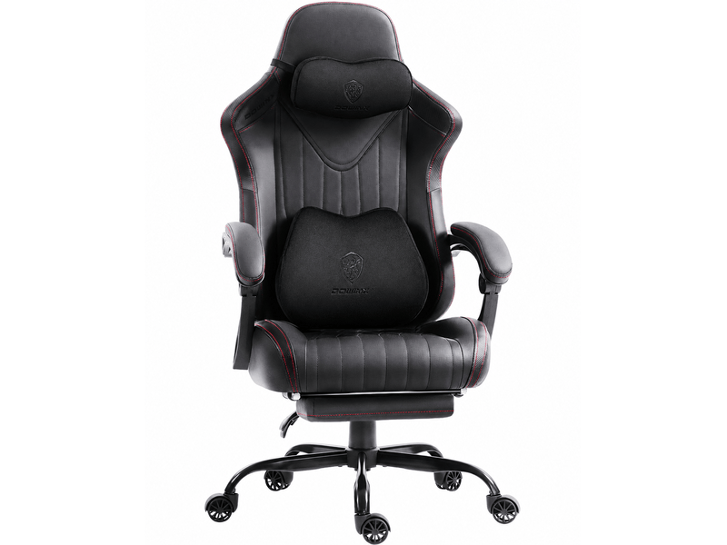 Fauteuil gaming ergonomique – assise à ressorts ensachés – repose-pieds – réglable – similicuir noir - Conforama A