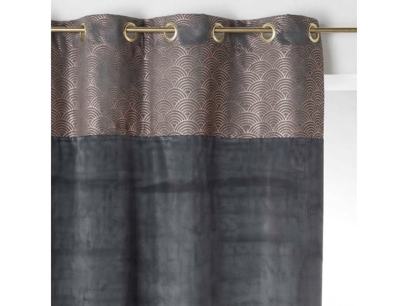  Rideau a oeillets velours duchesse  - Conforama C