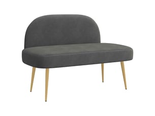 Banc rembourré, banc de lit avec dossier gris foncé 110x60x76 cm shl45598