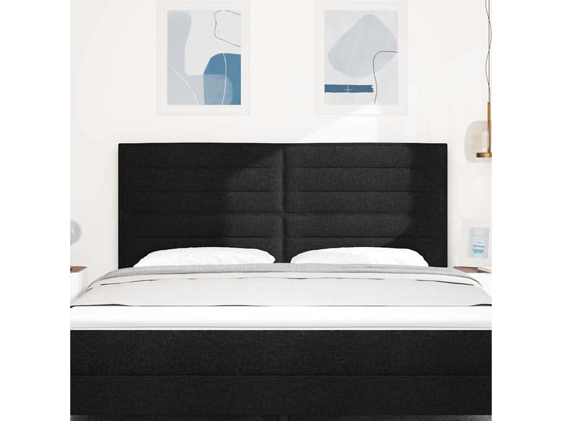  Tête de lit led avec bandes led noir 180 cm tissu shl10834  - Conforama C