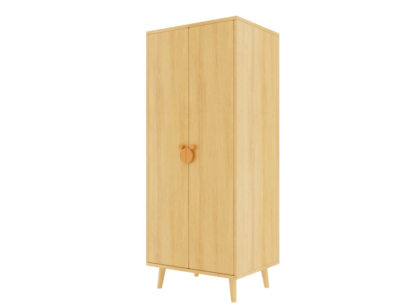 Armoire 70x55x170 cm à 2 portes, coloris bois naturel - Conforama A