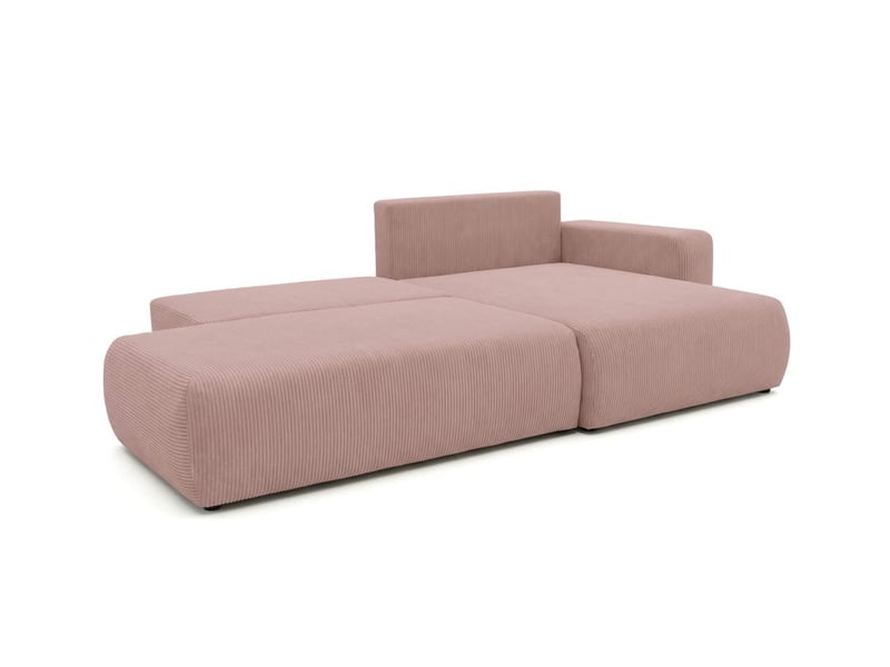  Canapé d'angle max réversible et convertible 5 places alya en velours côtelé - rose ALYA - Conforama D