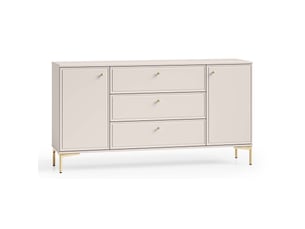 Buffet 2 porte(s)  3 tiroir(s) <strong>SELSEY</strong> <strong>Sandro</strong> - 160 cm coloris gris 