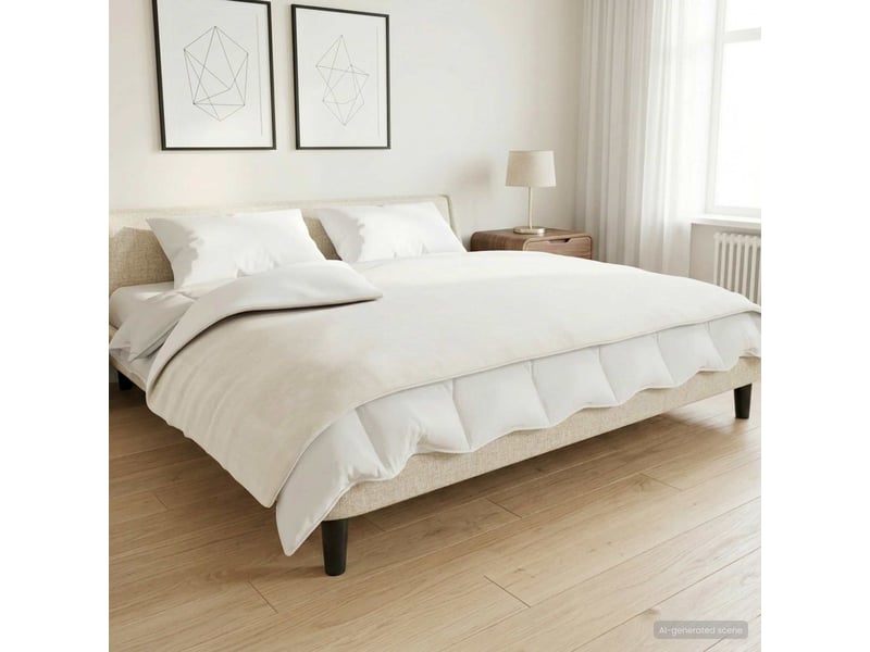 Couverture lestée, couverture pondérée blanc 155x220 cm 11 kg 100% coton 205t shl8606 - Conforama B