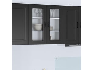 Meuble mural de cuisine | armoire de cuisine noir 80x31x80cm shl8630