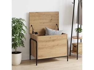 Boîte de rangement, coffre de rangement chêne artisanal 80x40x49,5 cm shl85989