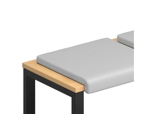 Lot de 2 coussins de banc, coussins d'assise, coussins pour chaisecanapé velours texturé gris clair cf52546