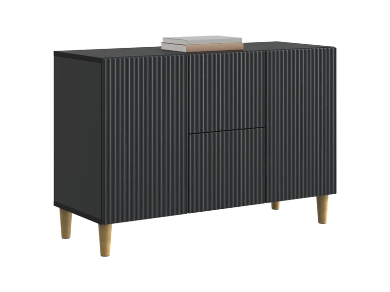 Buffet - bahut - meuble de rangement noir 89 x 34,5 x 60 cm bois d'ingénierie - Conforama C