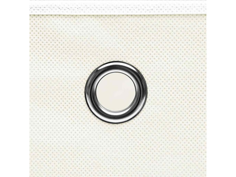  Boîtes de rangement avec couvercles 4pcs blanc 32x32x32cm tissu  - Conforama E