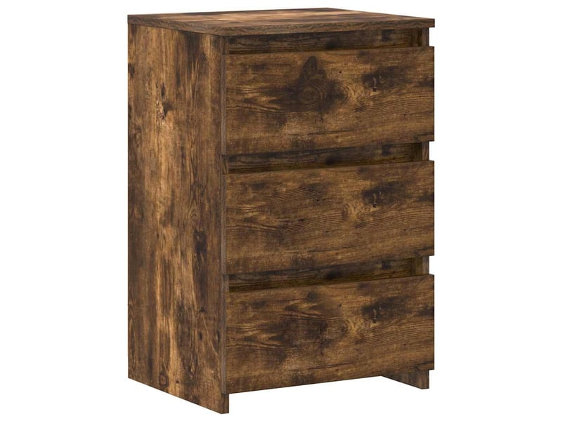  Lot de 2 tables de chevet - cabinet de chevet - table de nuit chêne fumé 40x35x62,5cm bois d'ingénierie  - Conforama D