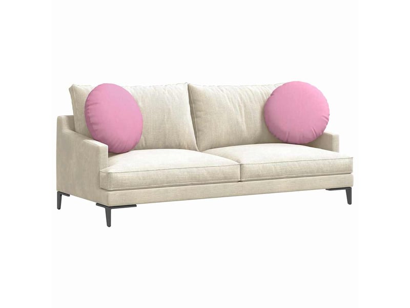  Lot de 2 coussins de siège, coussins décoratifs tissu rose ø50 x 19 cm cf59855  - Conforama C