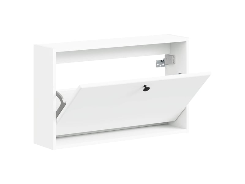  Meuble à chaussures mural, armoire à chaussures breda 71x17x43 cm blanc  - Conforama C