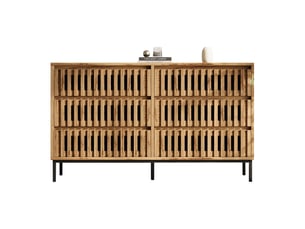 Buffet 0 porte(s)  6 tiroir(s)   - 120 cm coloris naturel 