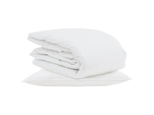 Duvet d'été simple avec oreiller 2 pcs - couette blanc plume de canard