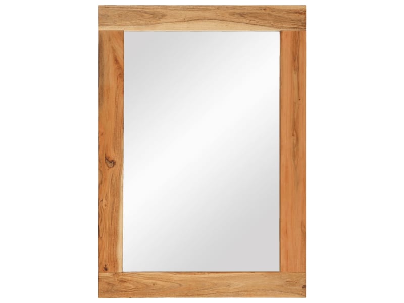 Miroir, miroir décoratif 70x50 cm bois massif d'acacia et verre cf62681 - Conforama D