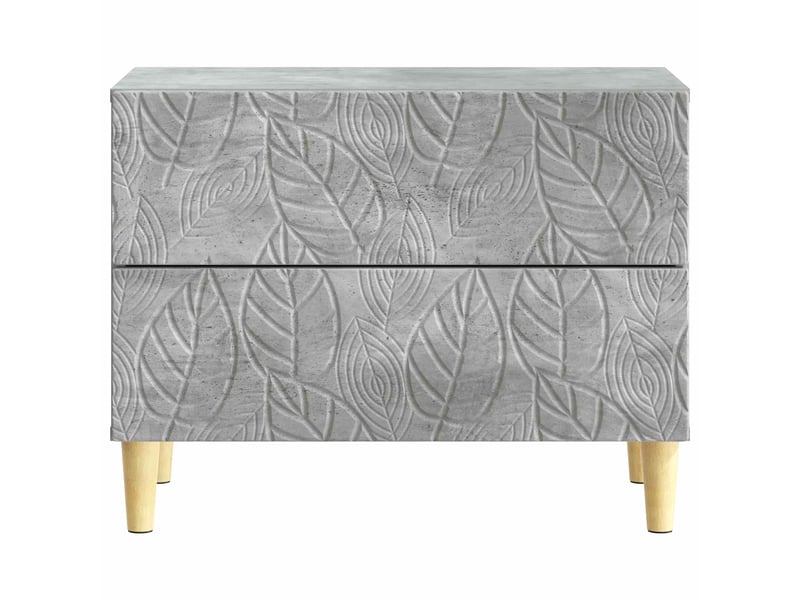  Table de chevet - cabinet de chevet - table de nuit gris béton 62 x 34,5 x 48 cm bois d'ingénierie  - Conforama C