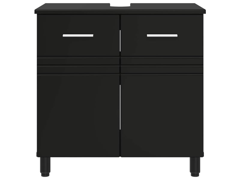  Unité de vanité de salle de bain, meuble de rangement noir 60x35x60 cm shl3165  - Conforama E
