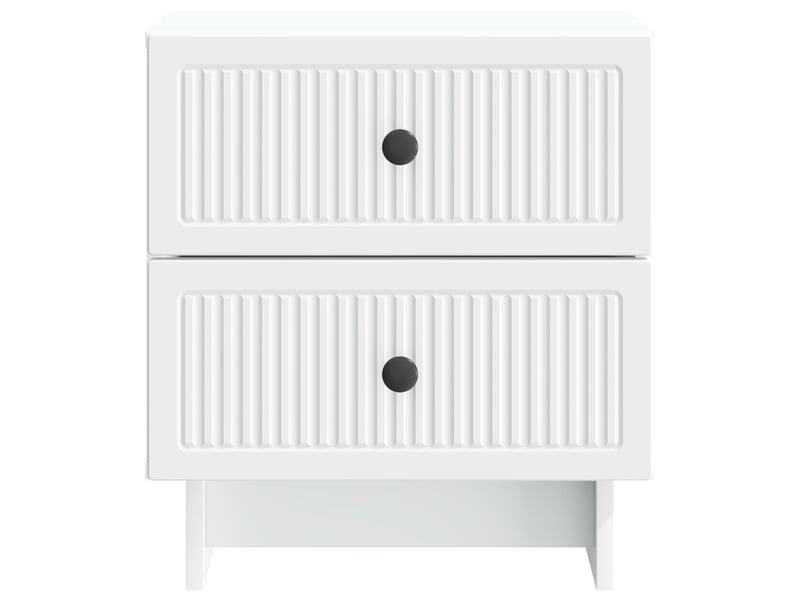  Table de chevet - cabinet de chevet - table de nuit blanc 43 x 34,5 x 47,5 cm bois d'ingénierie  - Conforama D