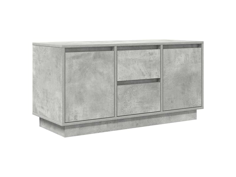  Meuble tv - banc tv - meuble de rangement avec lumières led gris béton 100x41x50 cm  - Conforama C
