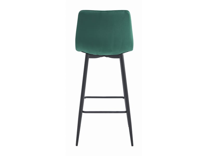 Family tabouret de bar nado - velours vert foncépieds noirs x 4  - Conforama E