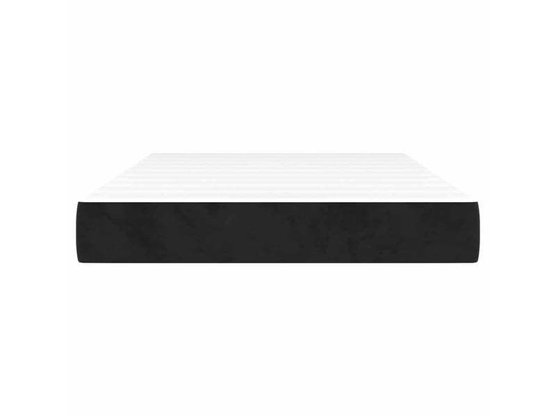 Matelas de lit à ressorts ensachés fermeté moyenne noir 120x200x20 cm velours - Conforama C