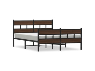 Lit 2 places 135x190 cm coloris marron
