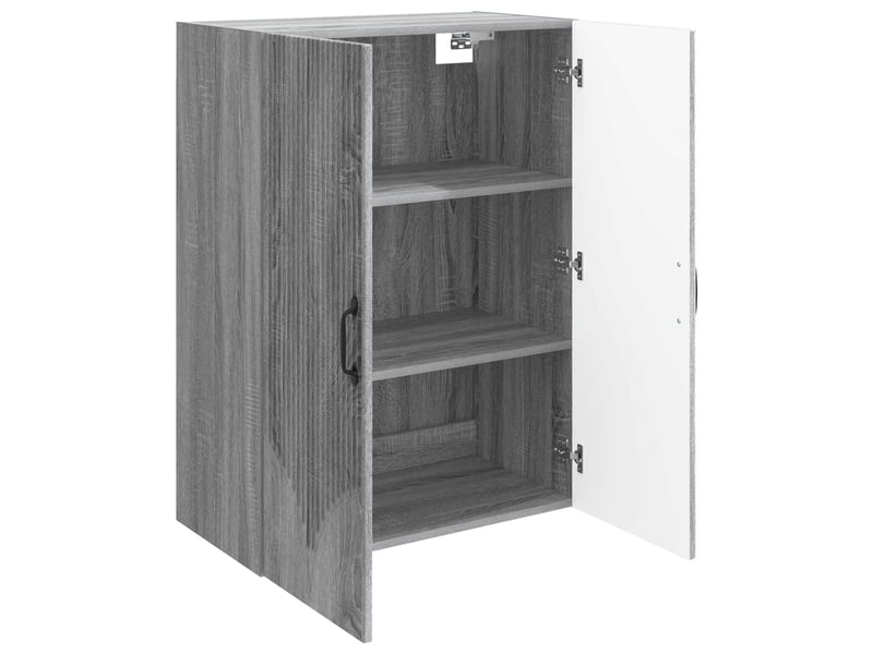  Armoire murale salon 66x34,5x90cm bois d'ingénierie sonoma gris shl7429  - Conforama C