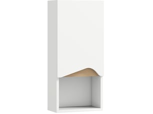 Armoire murale de salle de bains 30x17x67 cm fermeture douce panneau de particules blanc