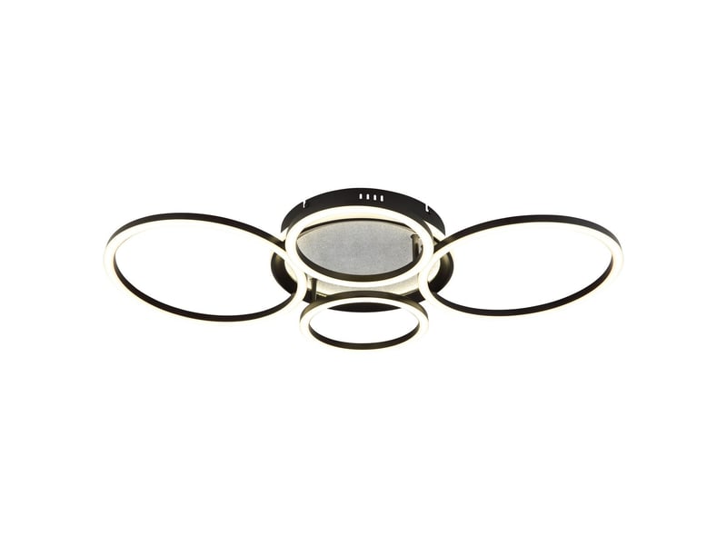  Globo alvis plafonnier semi-encastré led noir mat 4000k  - Conforama C