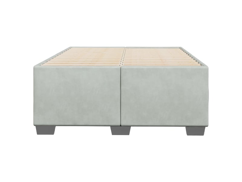  Lit double- lit adulte -  cadre de lit sans matelas gris clair 120x190 cm velours  - Conforama C