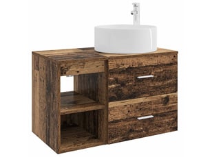 Ensemble de mobilier de salle de bain 2 pcs bois ancien shl811