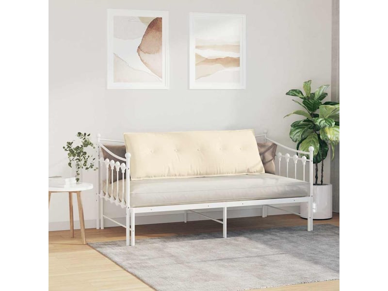  Coussin de dos, coussin de dossier crème 140 x 50 cm tissu en velours côtelé cf54617  - Conforama D