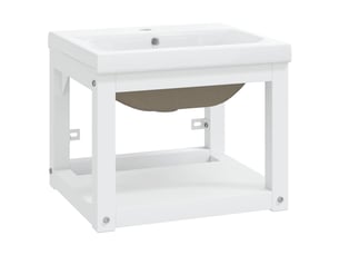 Cadre de lavabo de salle de bain vasque à encastrer blanc fer shl8405
