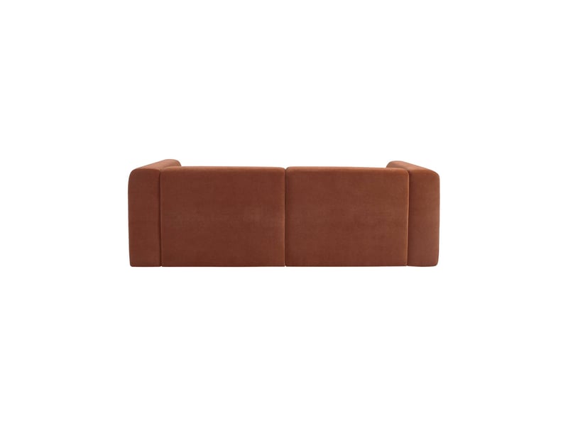 Canapé 3 places tissu terracotta - kosmo - Conforama C