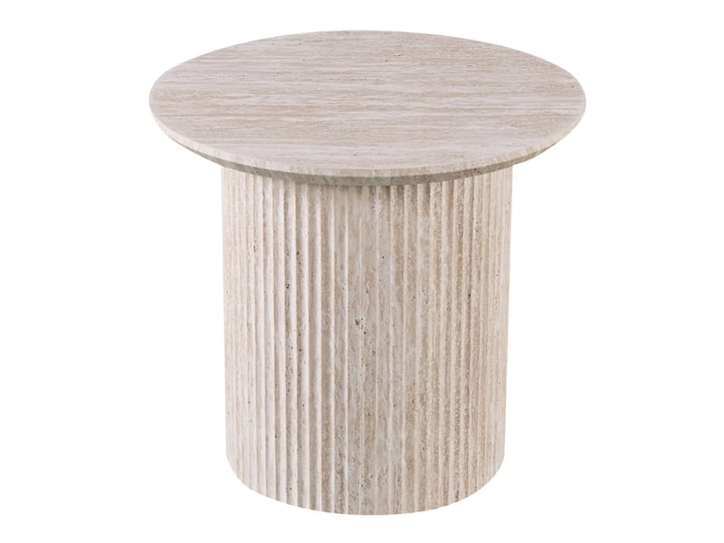  50 table d'appoint couleur travertin d50 cm  - Conforama C