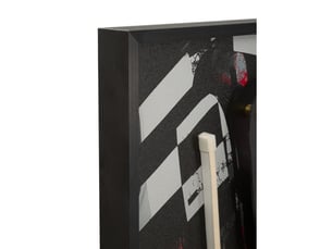 Impression sur toile led psyco modèle a portrait pop street art avec cadre noir