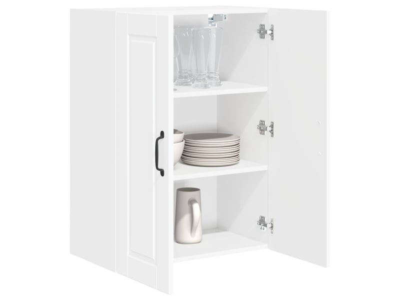  Meuble mural de cuisine, armoire de cuisine blanc brillant 60x31x80cm  - Conforama C
