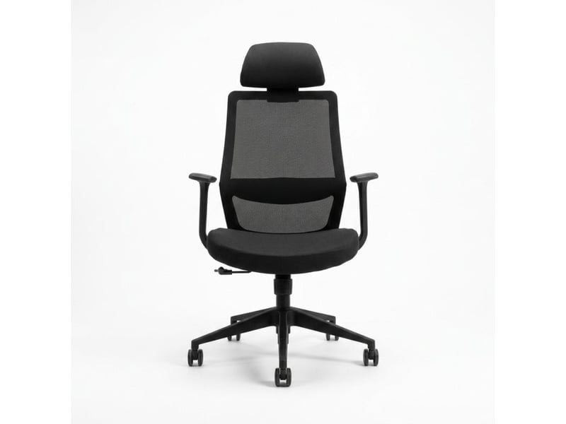  Fauteuil de bureau pivotant en tissu mesh noir assise réglable – wesley  - Conforama C