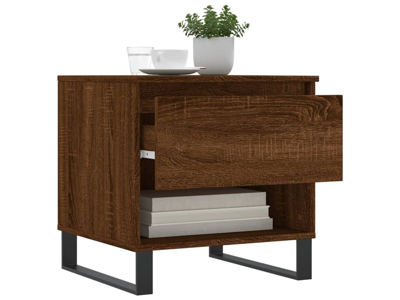  Tables basses 2 pcs - table de salon - table à thé chêne marron 50x46x50 cm bois d'ingénierie  - Conforama D