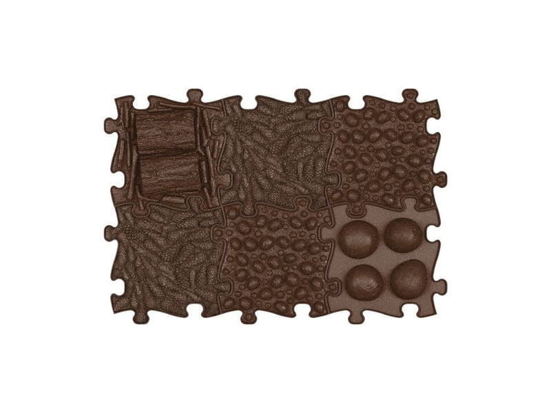  Tapis sensoriel muffik ensemble eco - 6 pièces, marron MFK-024 - Conforama A