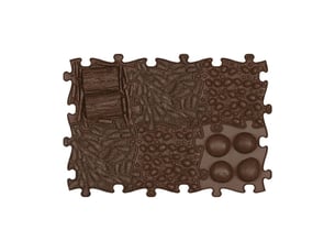 Tapis sensoriel muffik ensemble eco - 6 pièces, marron