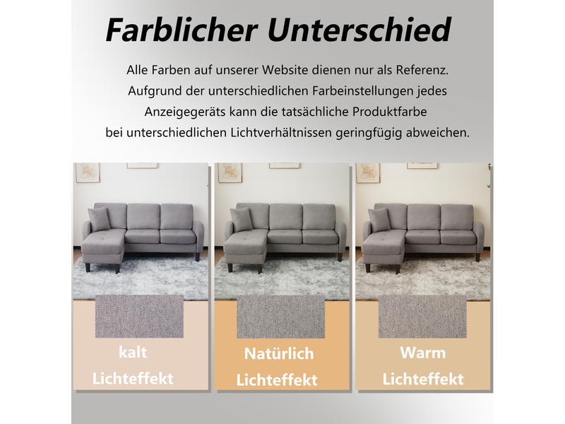  Canapé d'angle avec méridienne 3 places modulable gris foncé  - Conforama D