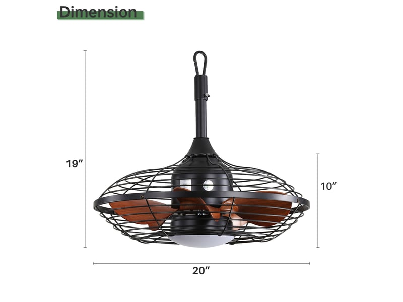 Ventilateur de plafond led 18 w réversible 51 cm evryae - Conforama E