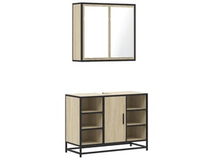 Ensemble de meubles de salle de bain 2 pcs chêne sonoma cf63601