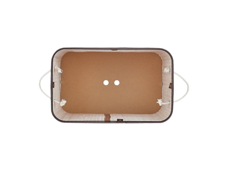  Panier à linge trieur décoratif salle de bain 63 x 55 x 35 cm avec 3 compartiments en bambou naturel 13_0011566  - Conforama D
